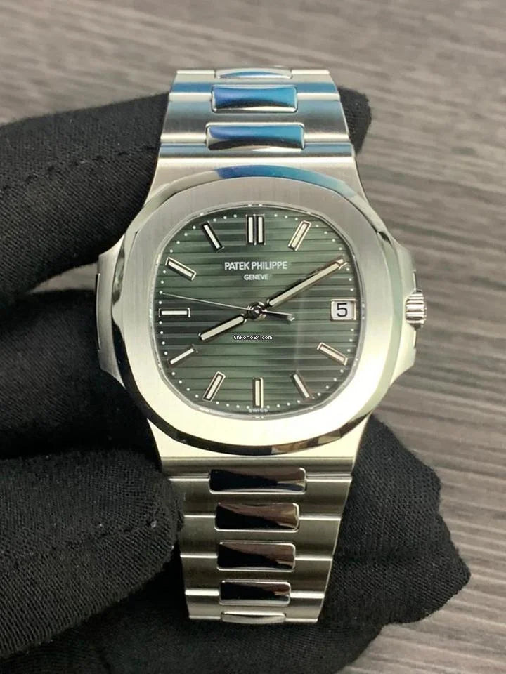 Patek Philippe Nautilus Acciaio Quadrante Verde