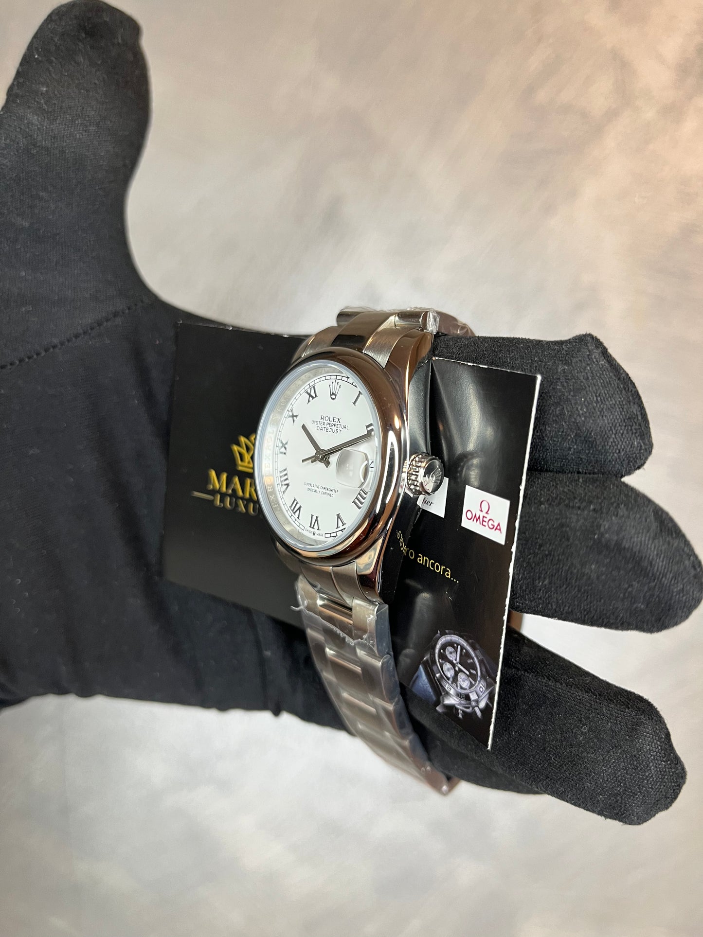 ROLEX DATEJUST OYSTER QUADRANTE BIANCO NUMERI ROMANI