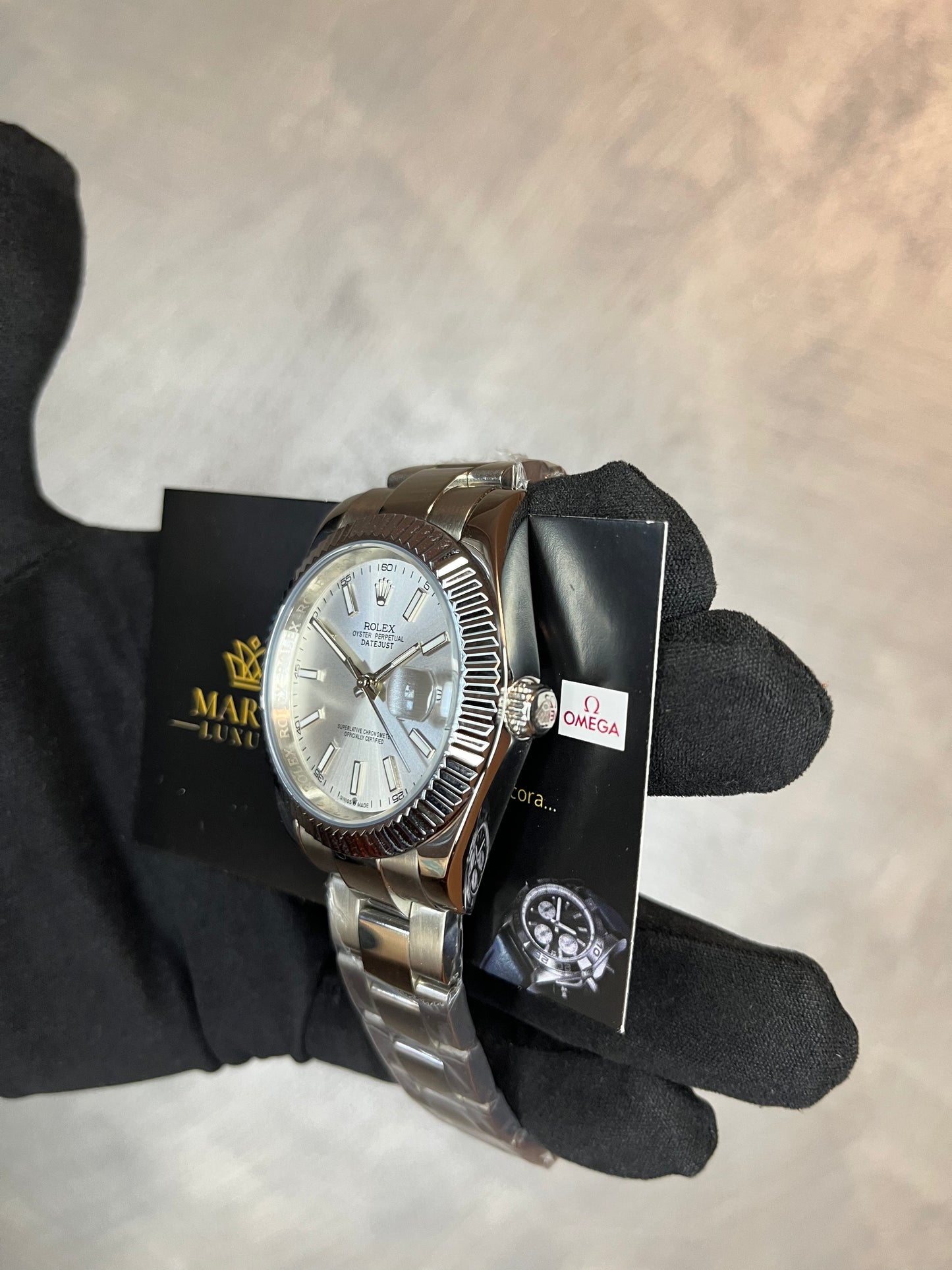 ROLEX DATEJUST CINTURINO OYSTER QUADRANTE ARGENTO