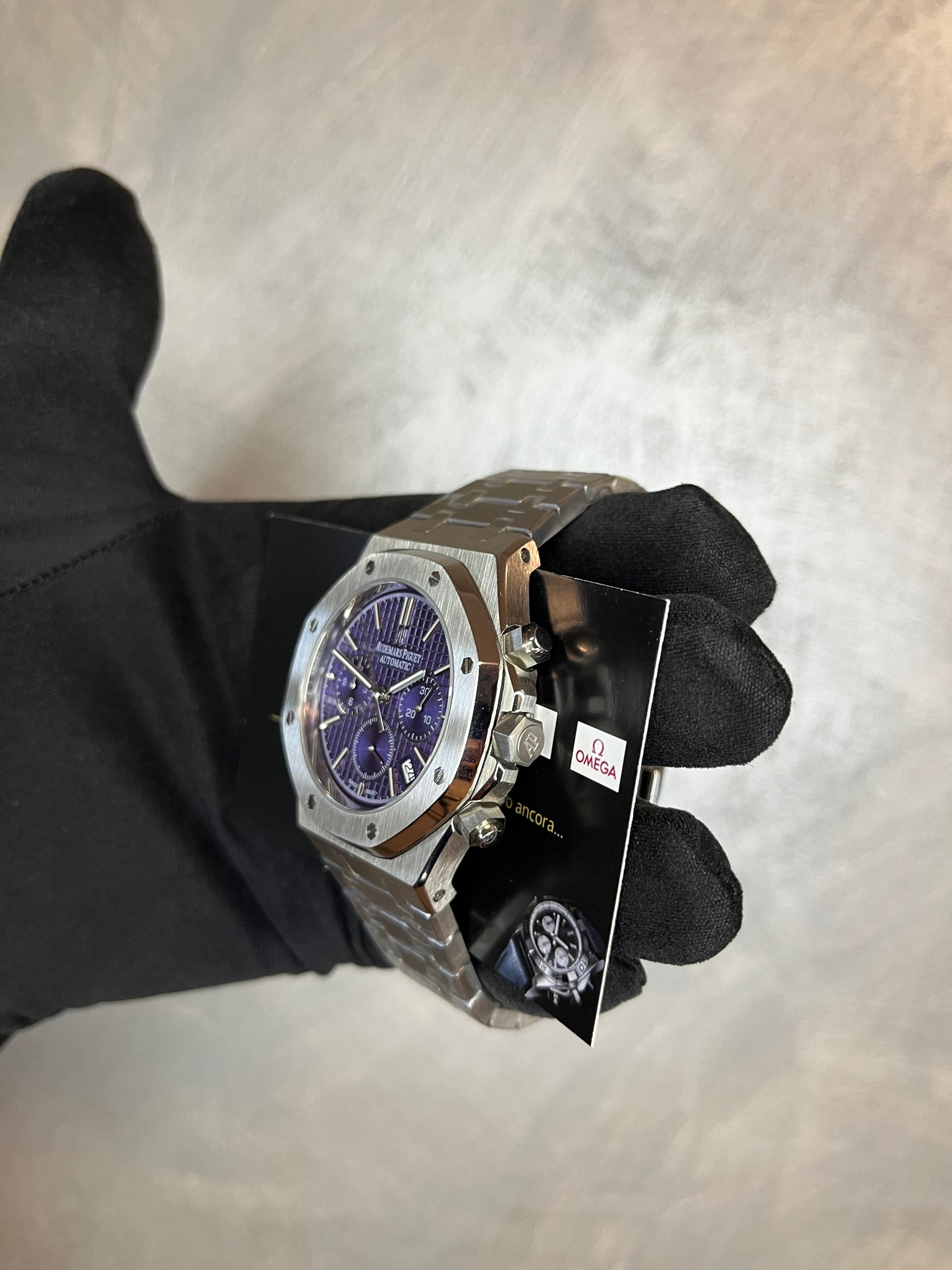 AUDEMARS PIGUET ROYAL OAK CHRONO ACCIAIO QUADRANTE VIOLA