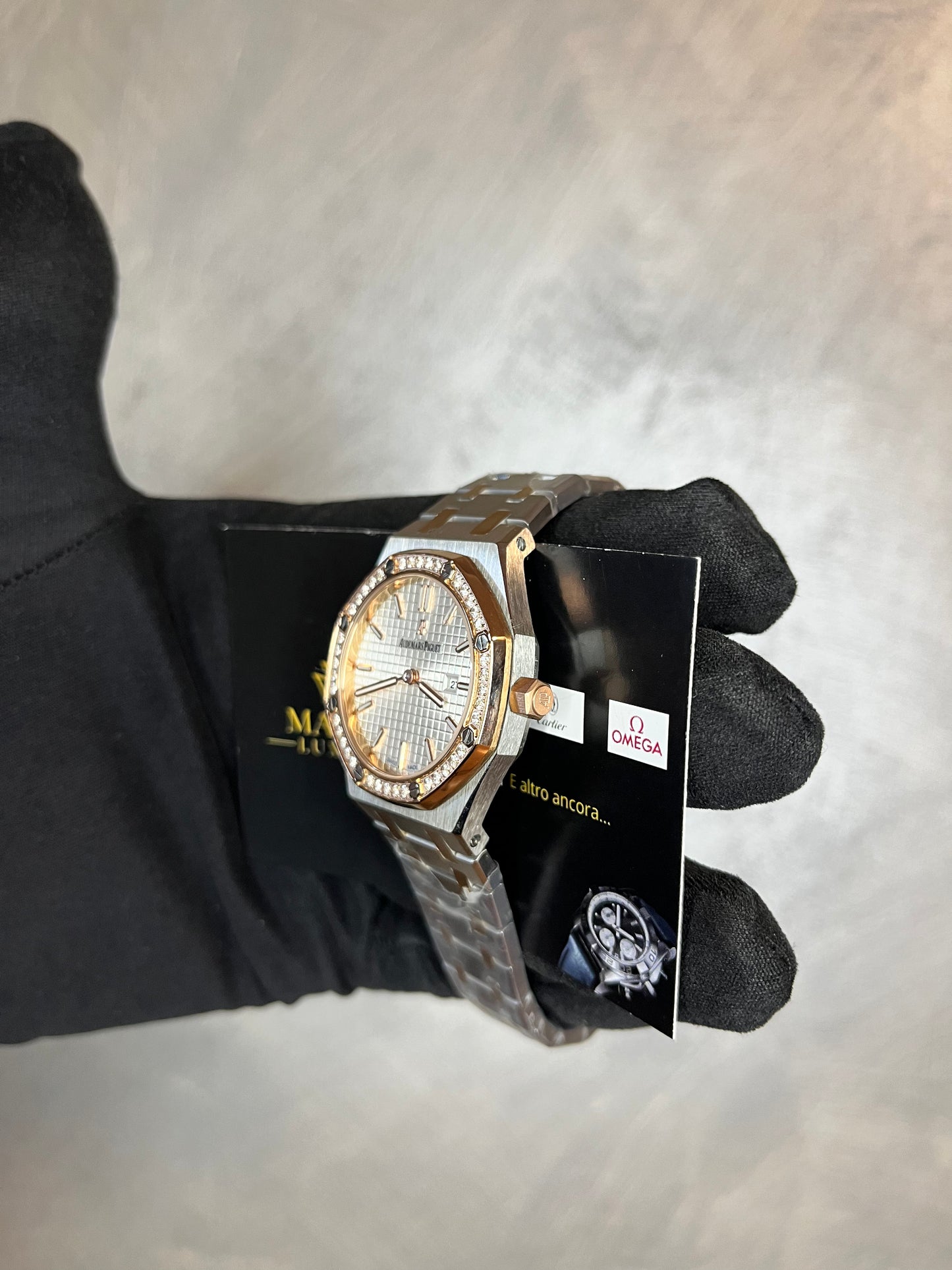 AUDEMARS PIGUET ROYAL OAK LADY 34 mm ACCIAIO E ORO CON BRILLANTINI