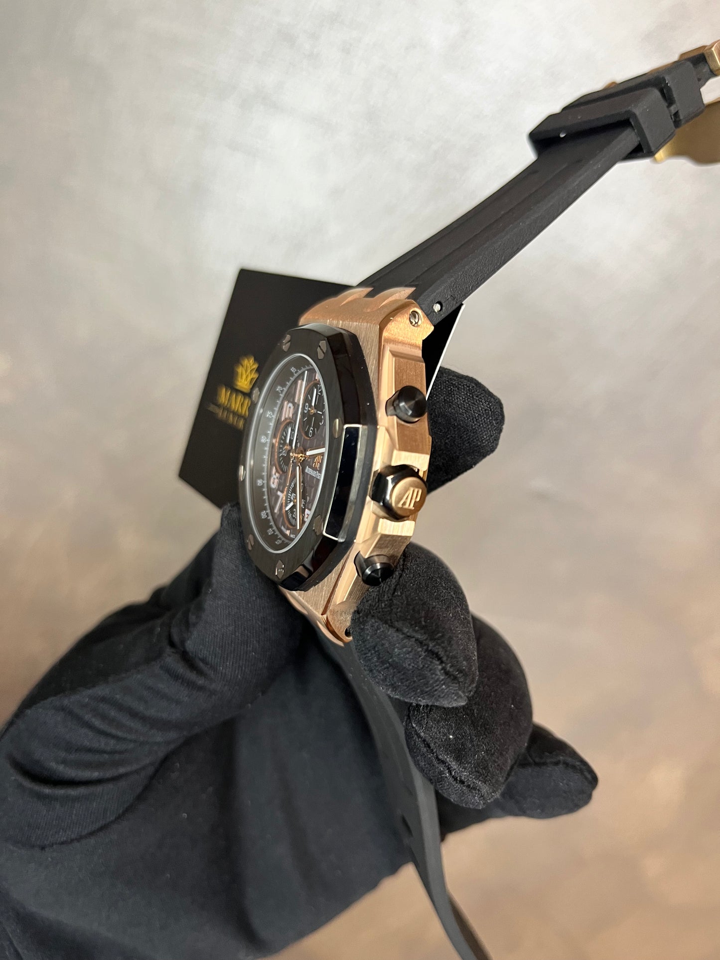 AUDEMARS PIGUET ROYAL OAK OFFSHORE CHRONO CASSA ORO CINTURINO IN GOMMA