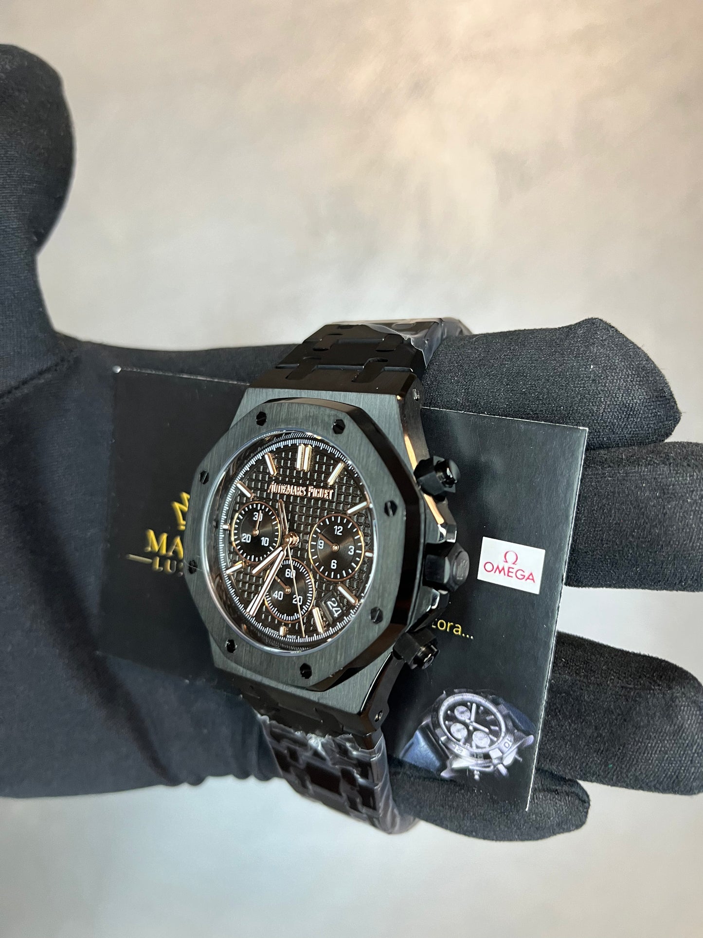 AUDEMARS PIGUET ROYAL OAK CHRONO FULL BLACK CON DETTAGLI ORO