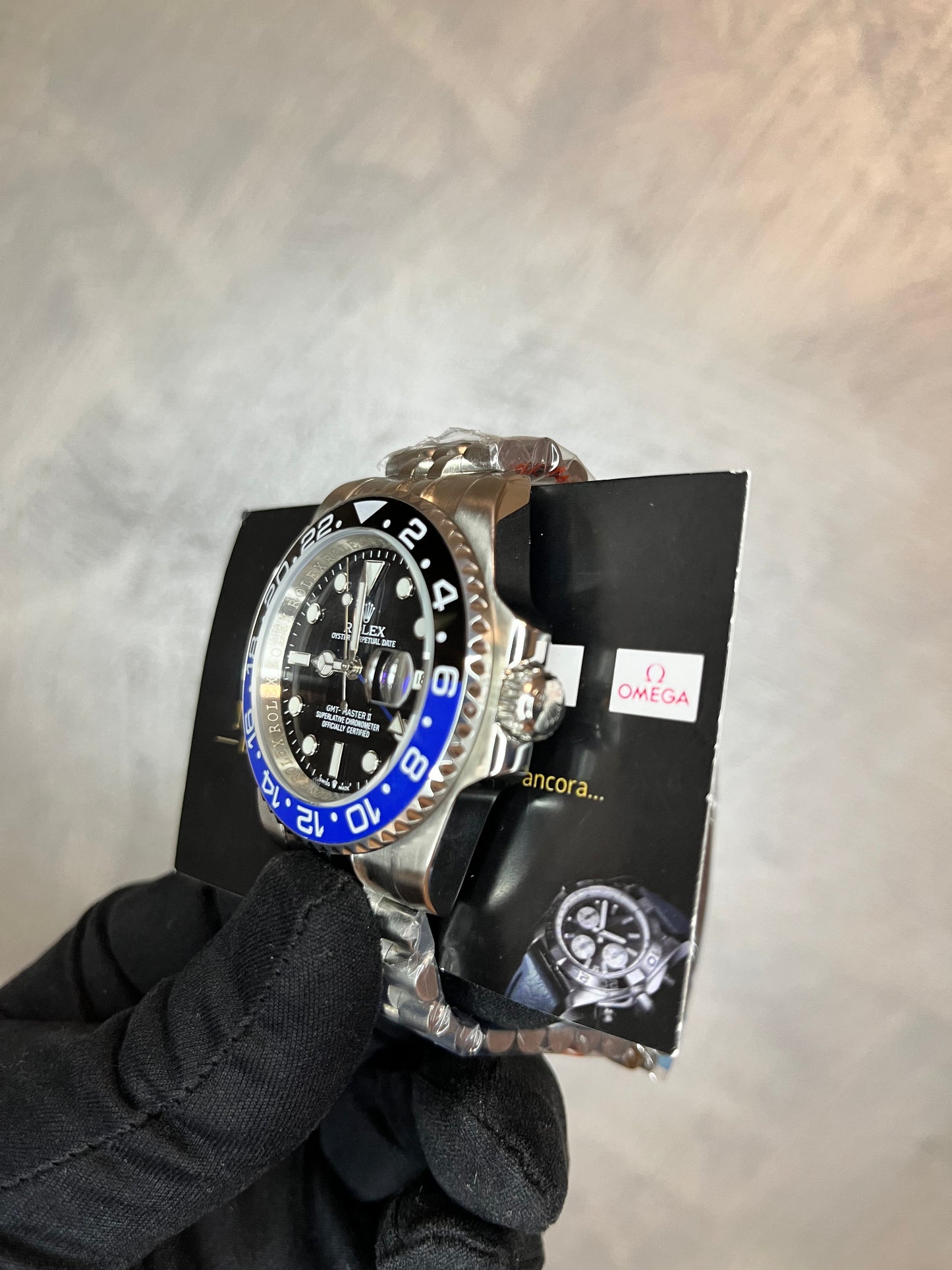 ROLEX GMT MASTER JUBILEE BATMAN BLU E NERO