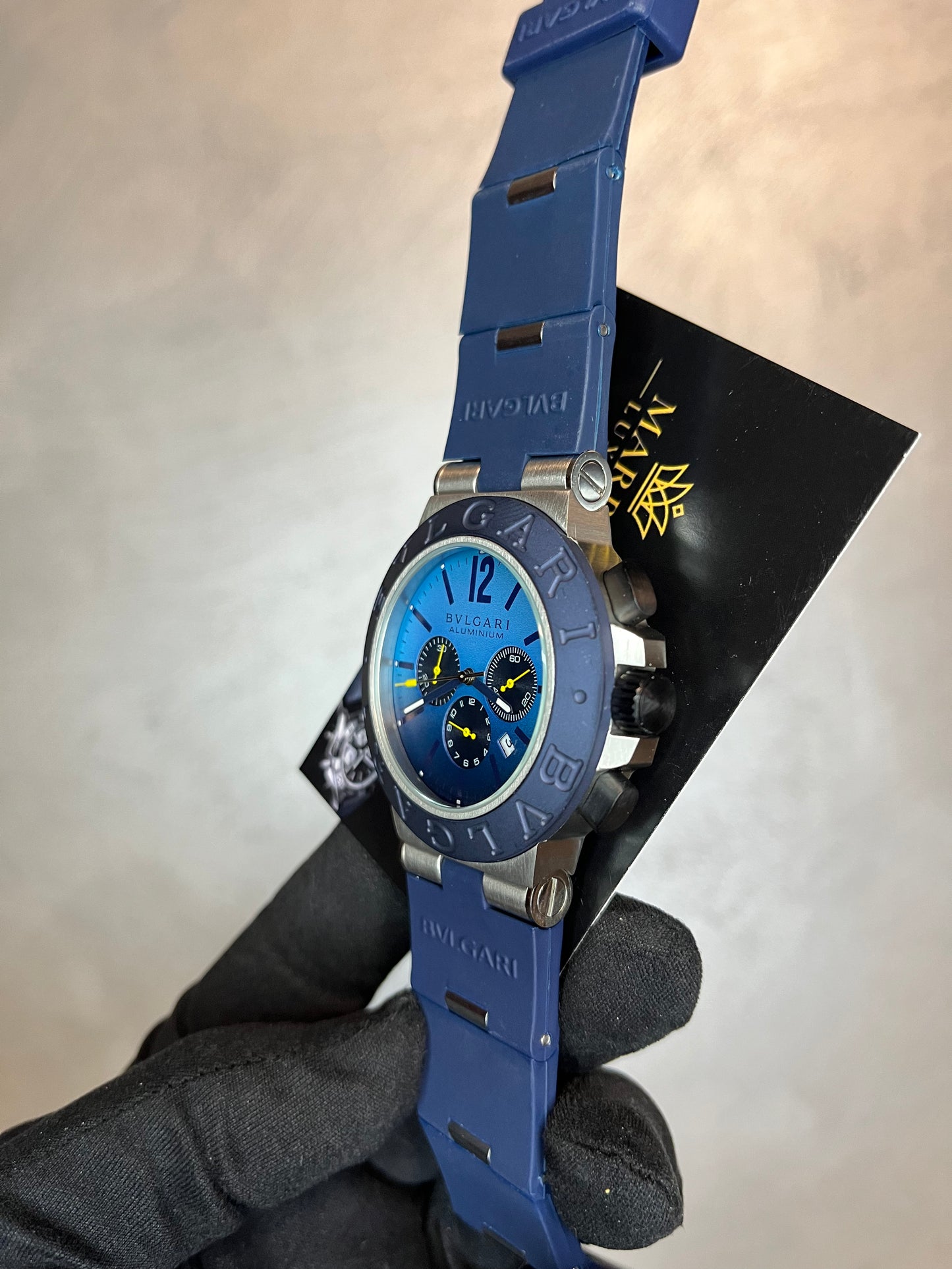 BULGARI ALUMINIUM CRONO BLU QUADRANTE BLU