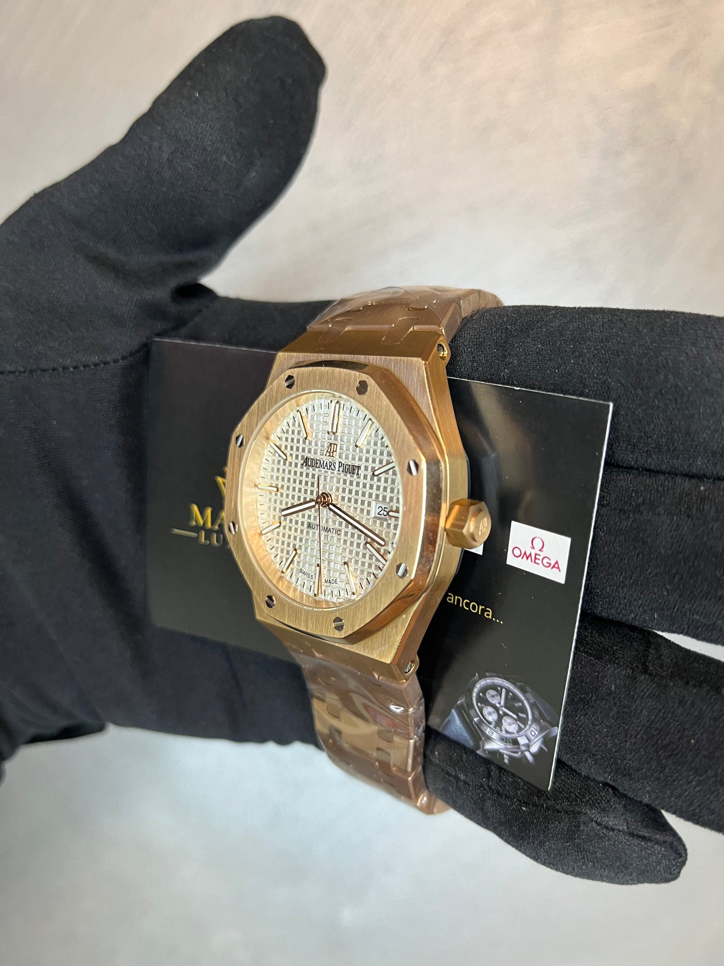 AUDEMARS PIGUET ROYAL OAK ORO ROSA QUADRANTE BIANCO