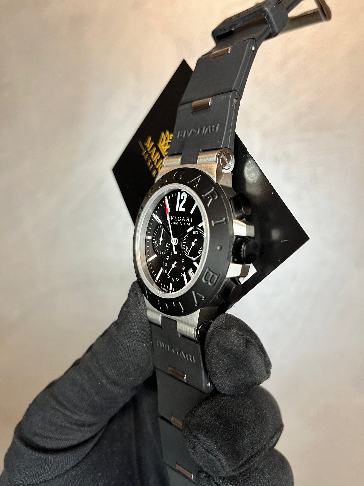 BULGARI ALUMINIUM CRONO NERO QUADRANTE NERO