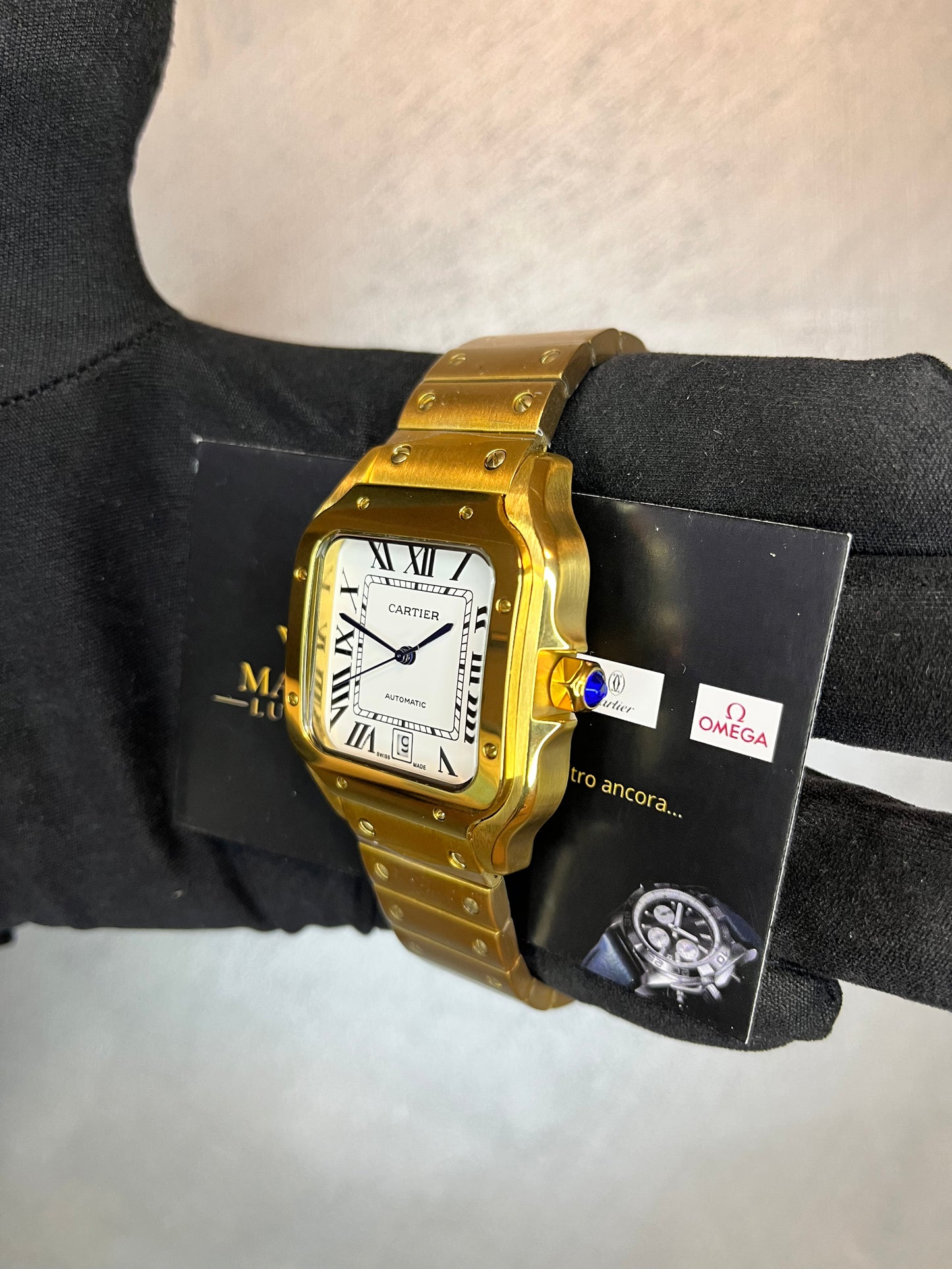 CARTIER SANTOS ORO GIALLO 40 MM QUADRANTE BIANCO