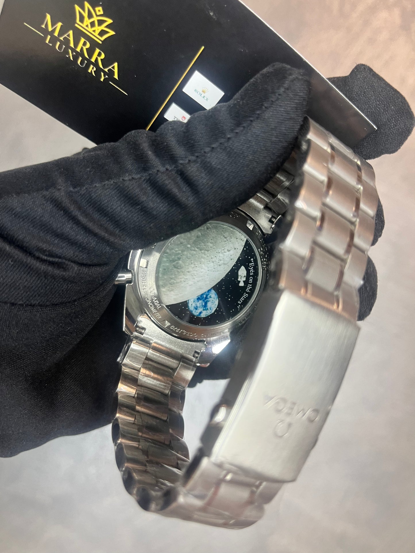 OMEGA SPEEDMASTER IN ACCIAIO SNOOPY 50° ANNIVERSARIO