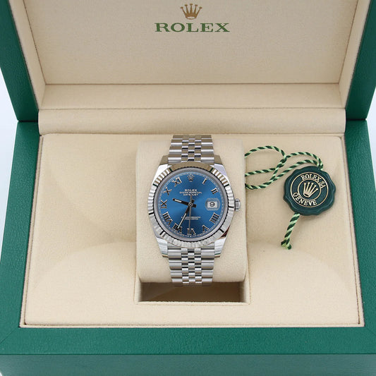 Rolex Datejust 41 Jubilee Quadrante Blu Acciaio Roman