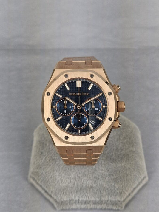 Audemars Piguet Royal Oak Cronograph Oro rosa Quadrante Blu