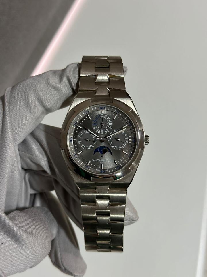 Vacheron constantin Overseas Calendario Perpetuo Acciaio e Quadrante Grigio