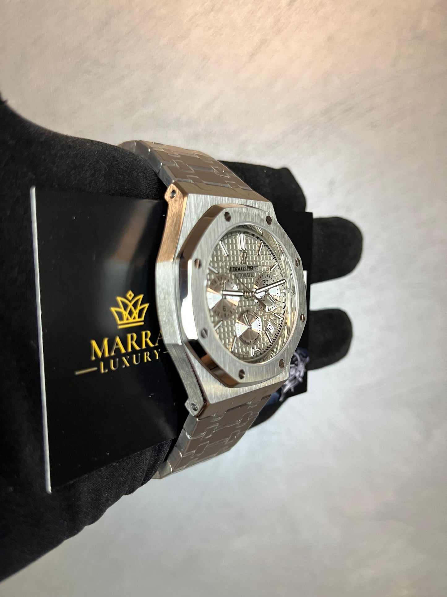AUDEMARS PIGUET ROYAL OAK CHRONO ACCIAIO QUADRANTE GRIGIO CON CONTATORI ARGENTO