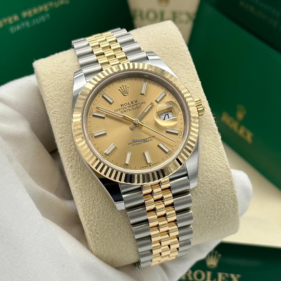 Rolex Datejust 41 Quadrante Champagne acciaio e oro