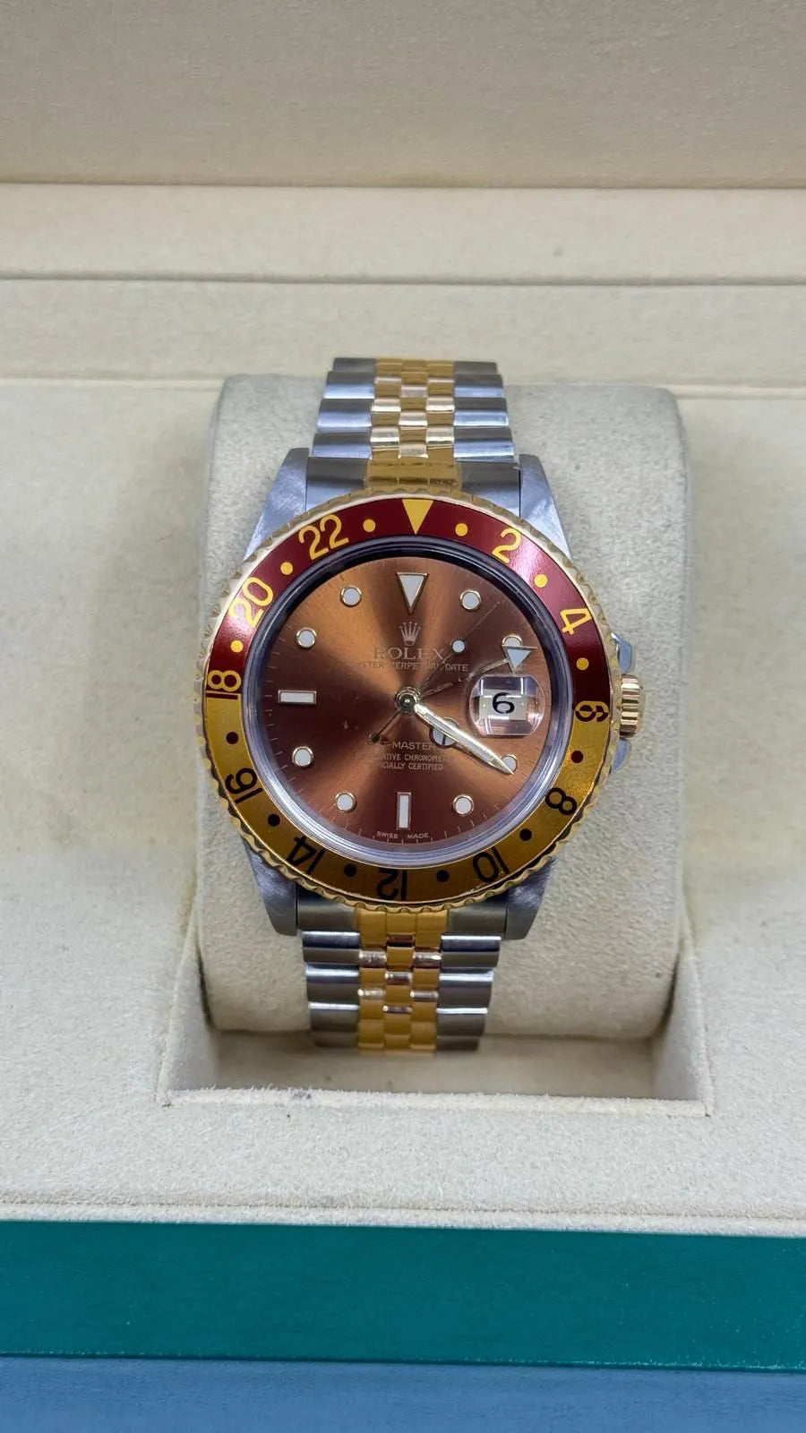 Rolex GMT Master 40 Occhio di tigre Acciaio e Oro