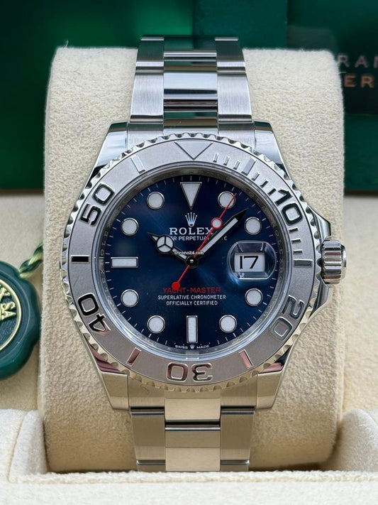 Rolex Yachtmaster Acciaio Quadrante Blu Ghiera Grigia