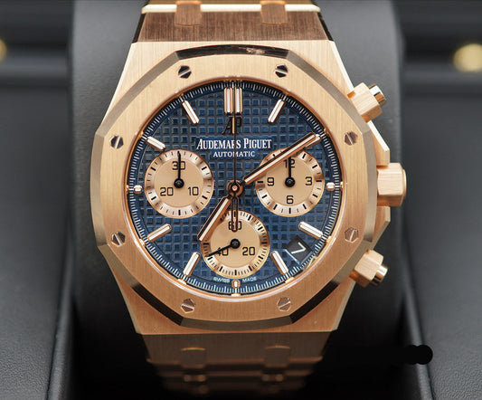 Audemars Piguet Royal Oak Cronograph Oro rosa Quadrante Blu