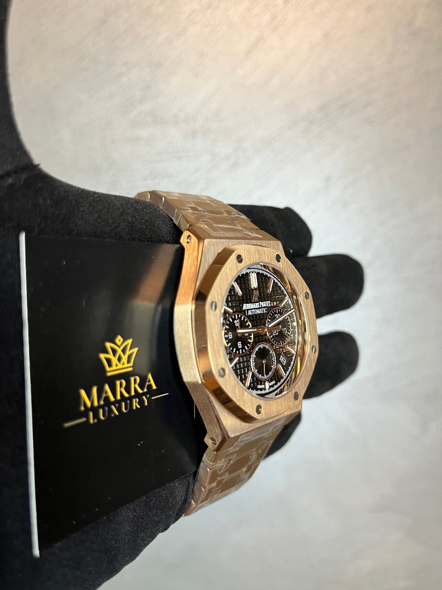 AUDEMARS PIGUET ROYAL OAK CHRONO ORO ROSA QUADRANTE NERO