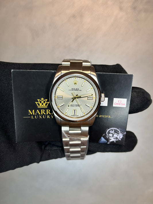 OYSTER PERPETUAL QUADRANTE GRIGIO CON DETTAGLI ORO