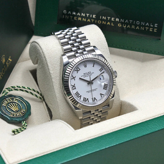 Rolex Datejust 41 Jubilee Quadrante Bianco Acciaio Roman