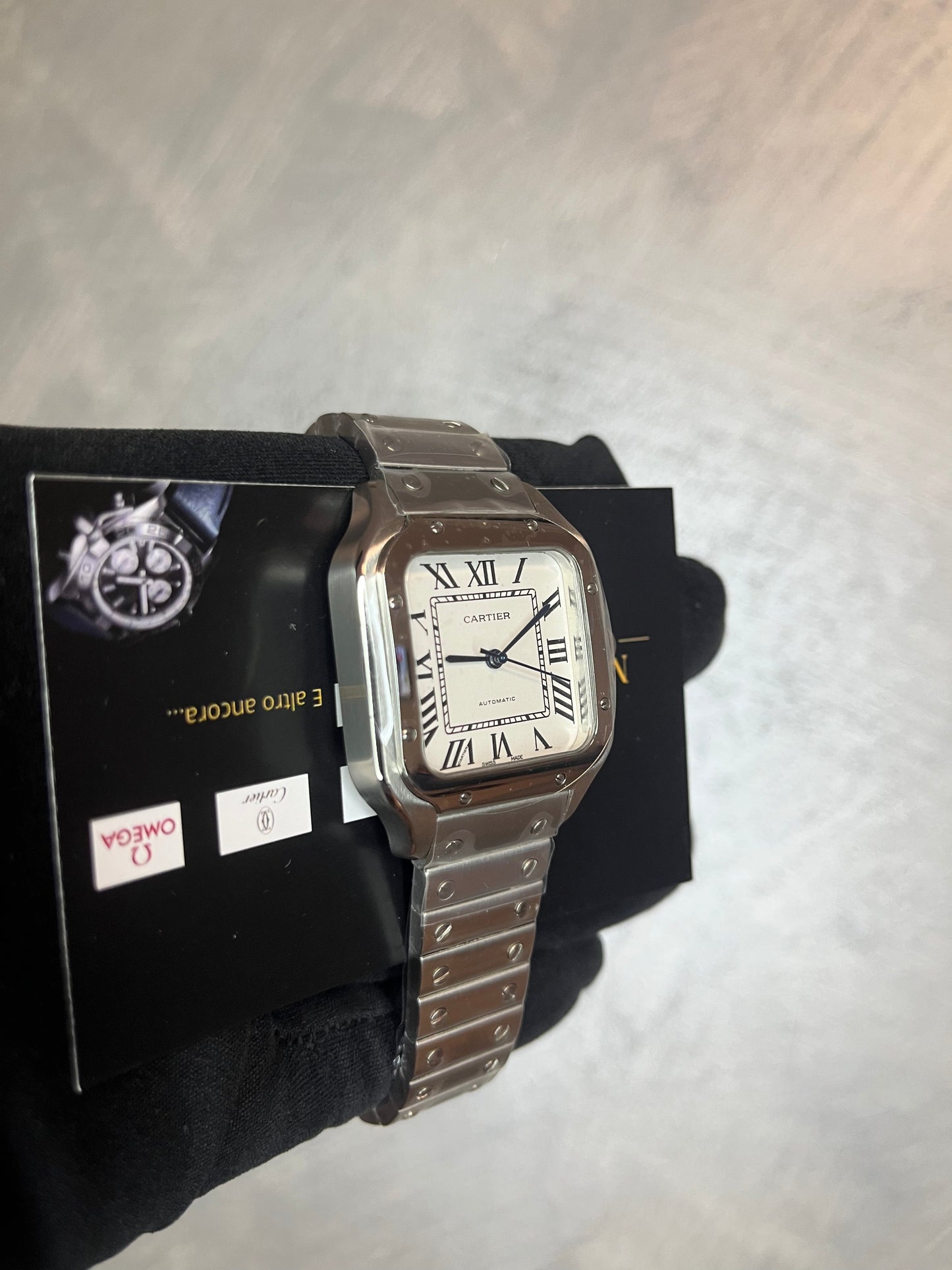 CARTIER SANTOS 35 MM ACCIAIO QUADRANTE BIANCO NO DATA