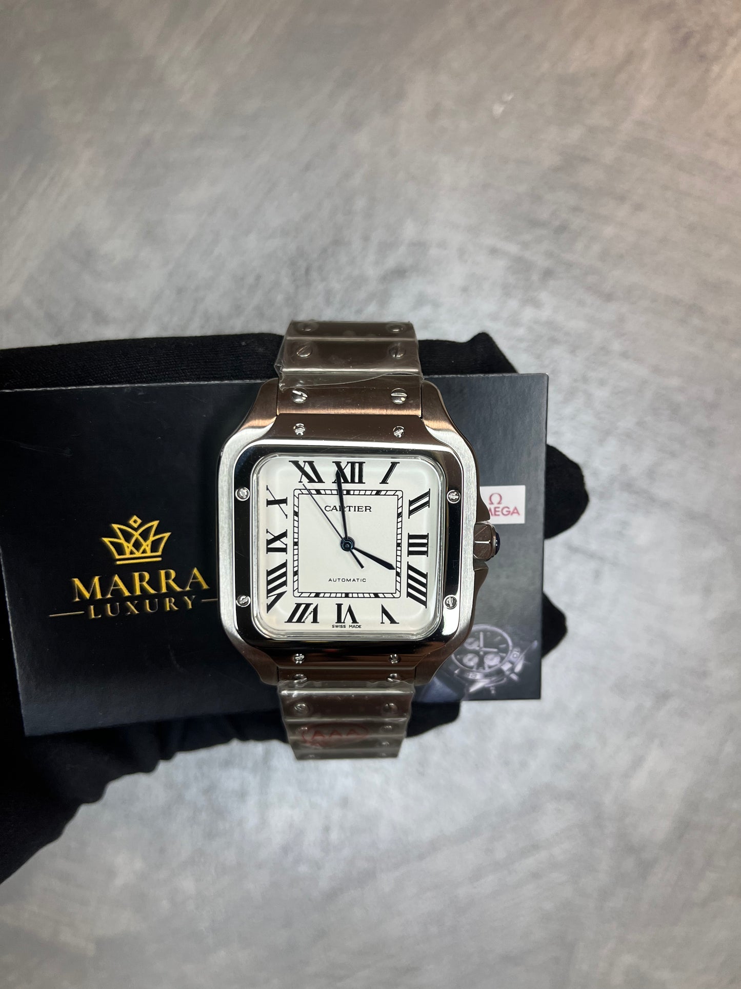 CARTIER SANTOS 40 MM ACCIAIO QUADRANTE BIANCO NO DATA