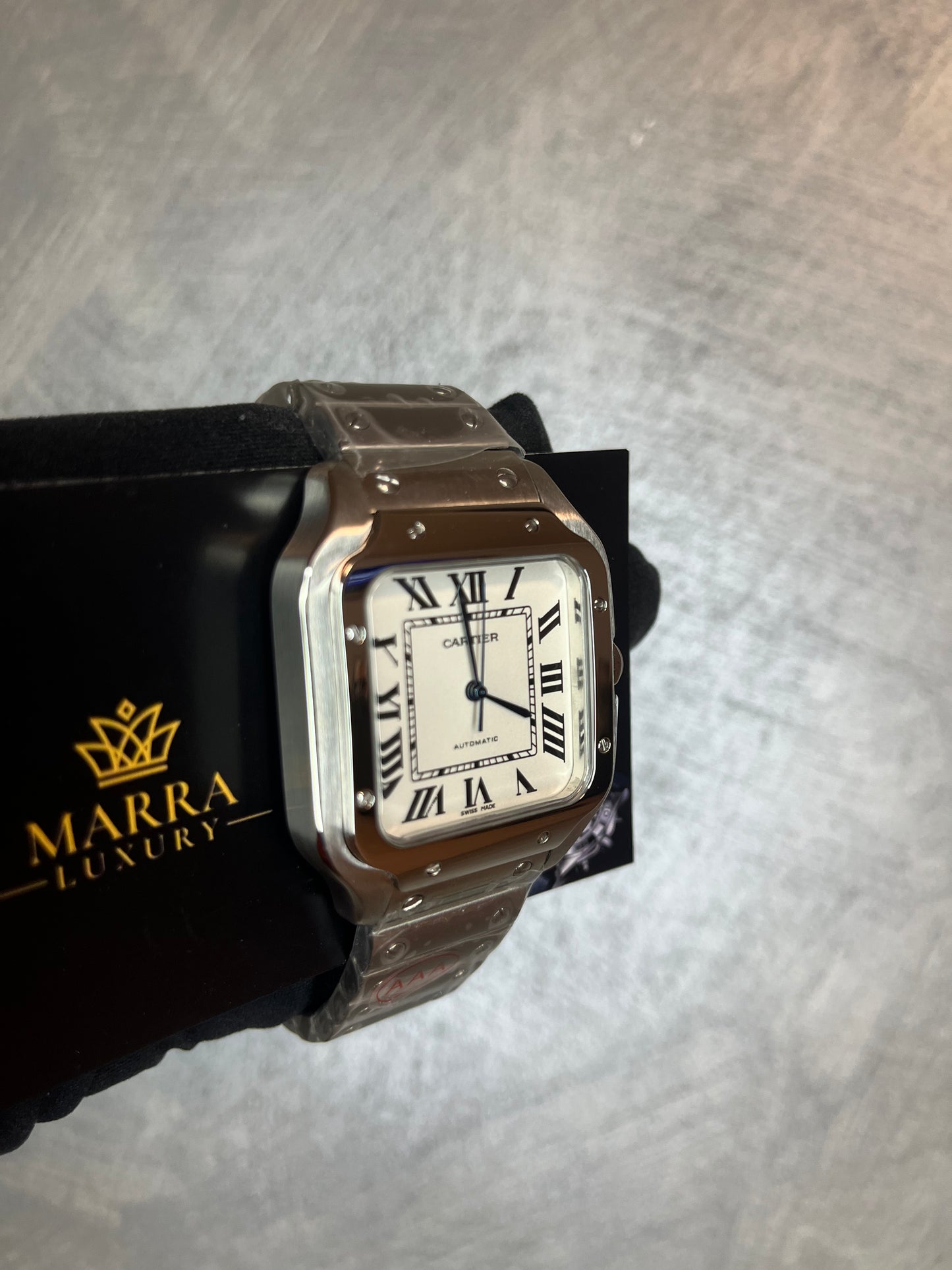 CARTIER SANTOS 40 MM ACCIAIO QUADRANTE BIANCO NO DATA