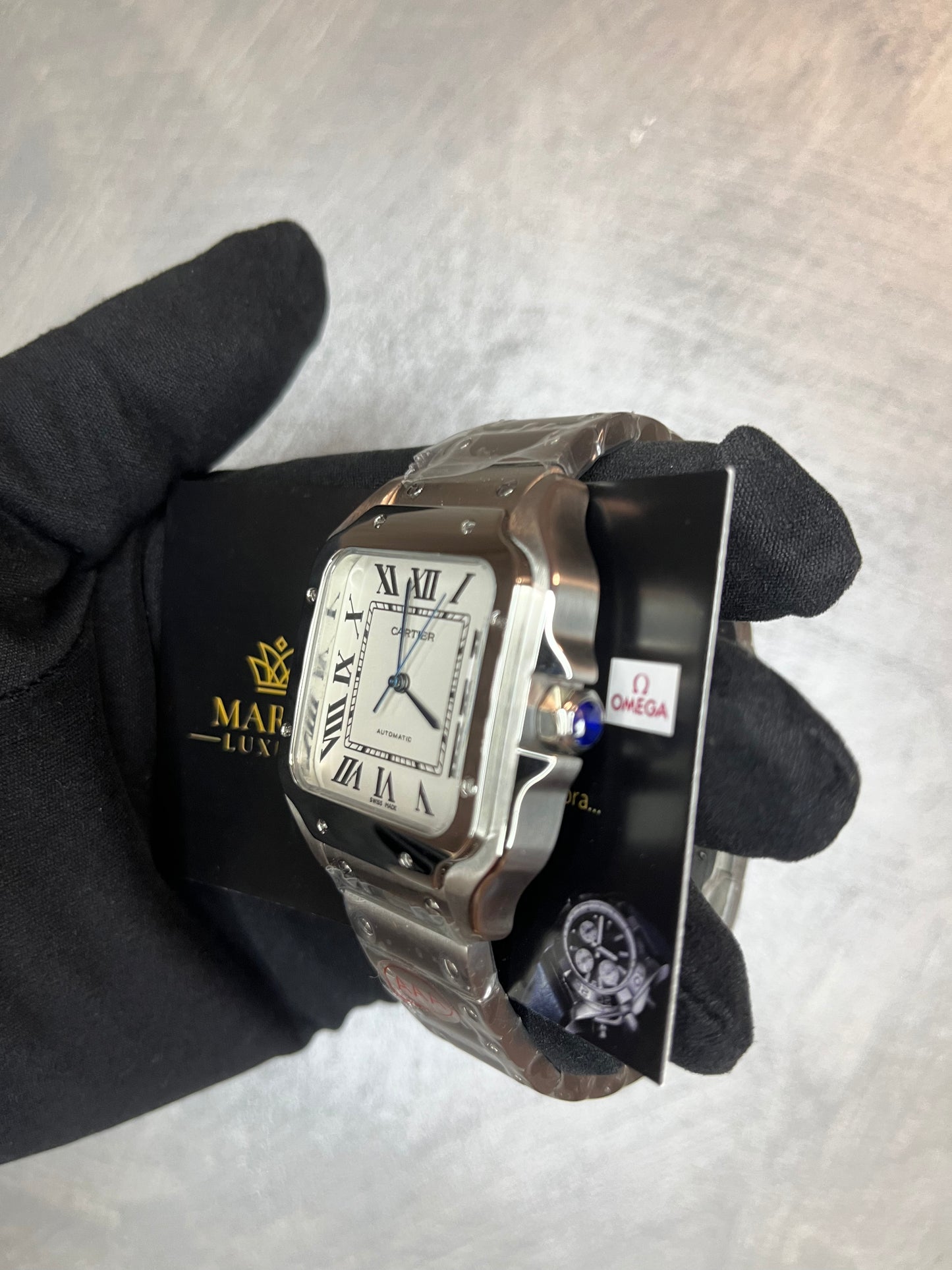CARTIER SANTOS 40 MM ACCIAIO QUADRANTE BIANCO NO DATA