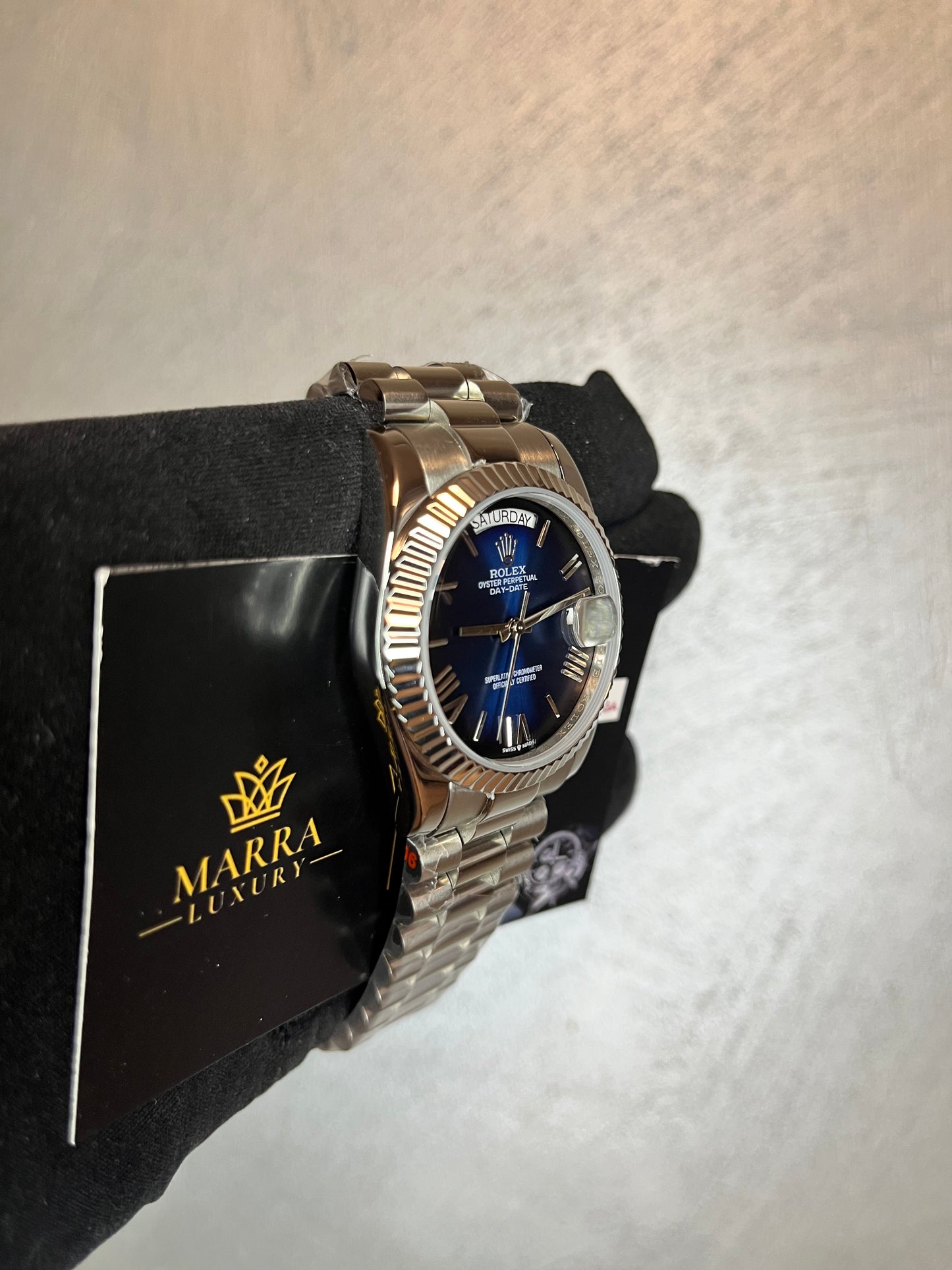 ROLEX DAYDATE PRESIDENT ACCIAIO QUADRANTE BLU