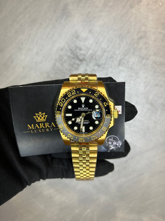 ROLEX GMT MASTER TUTTO IN ORO GHIERA GRIGIO E NERO