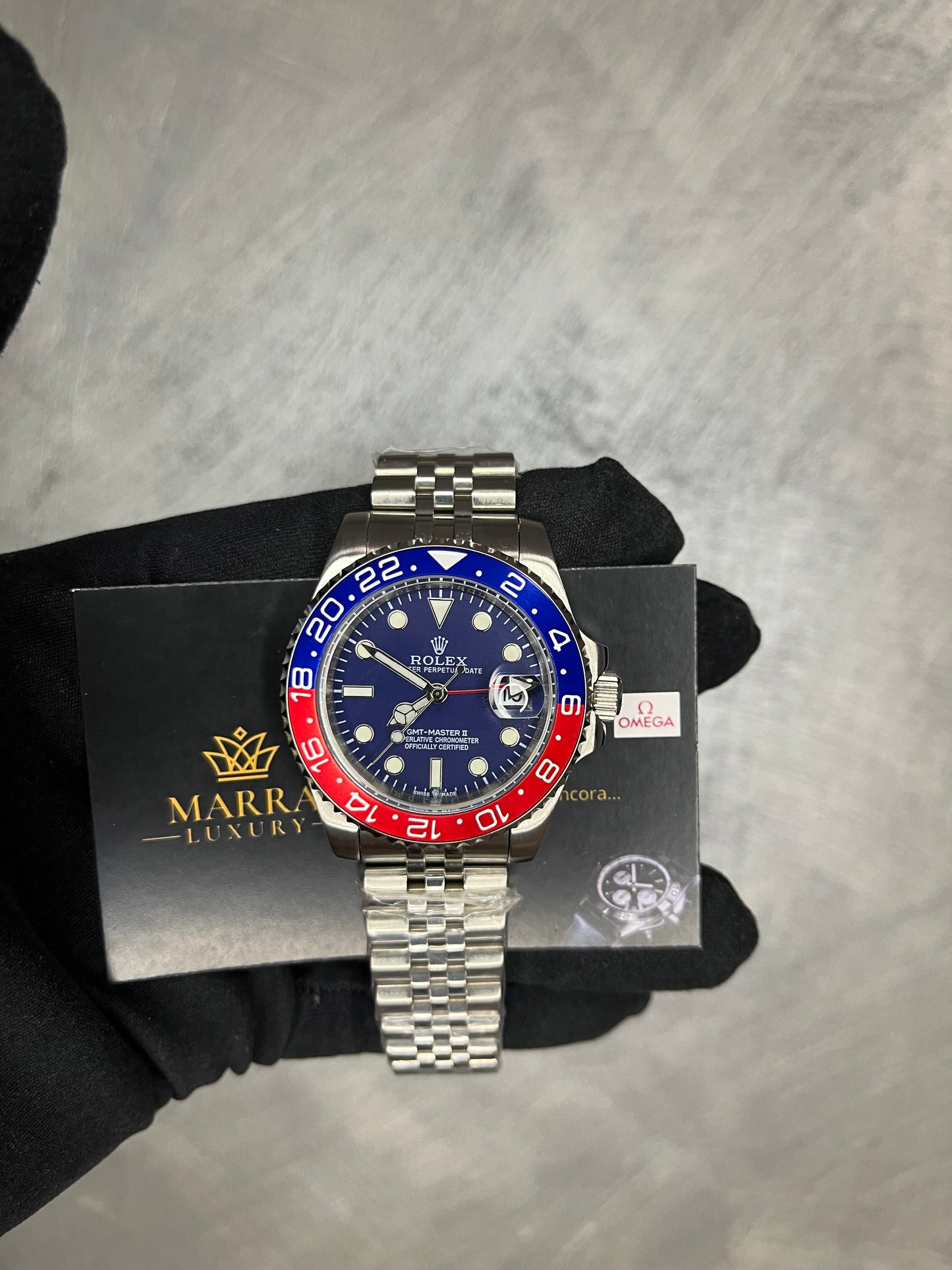ROLEX GMT MASTER JUBILEE PEPSI QUADRANTE BLU