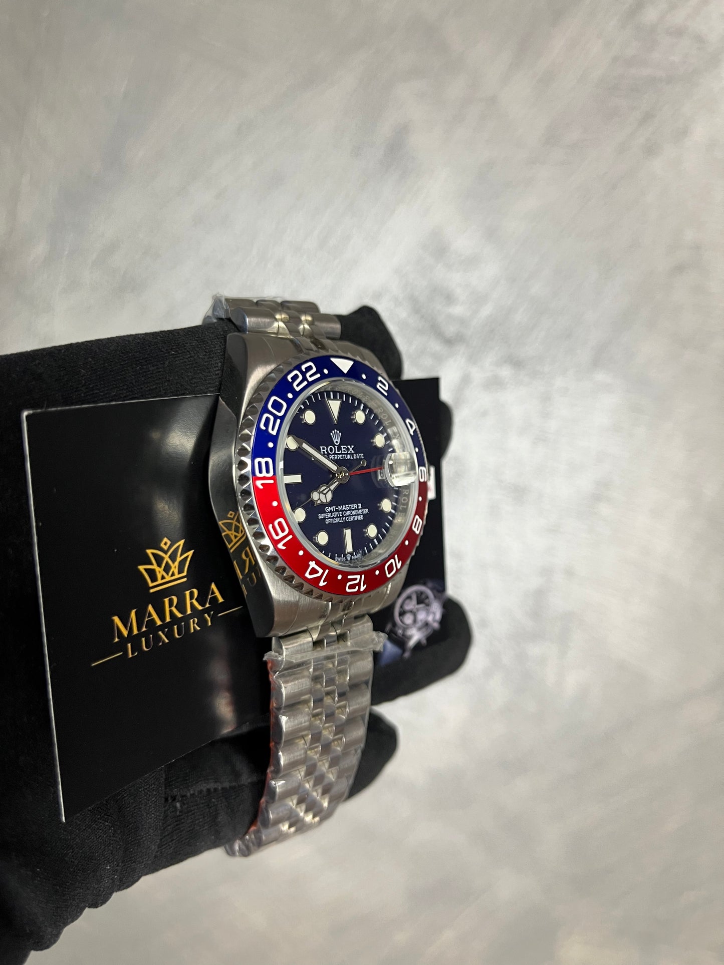ROLEX GMT MASTER JUBILEE PEPSI QUADRANTE BLU