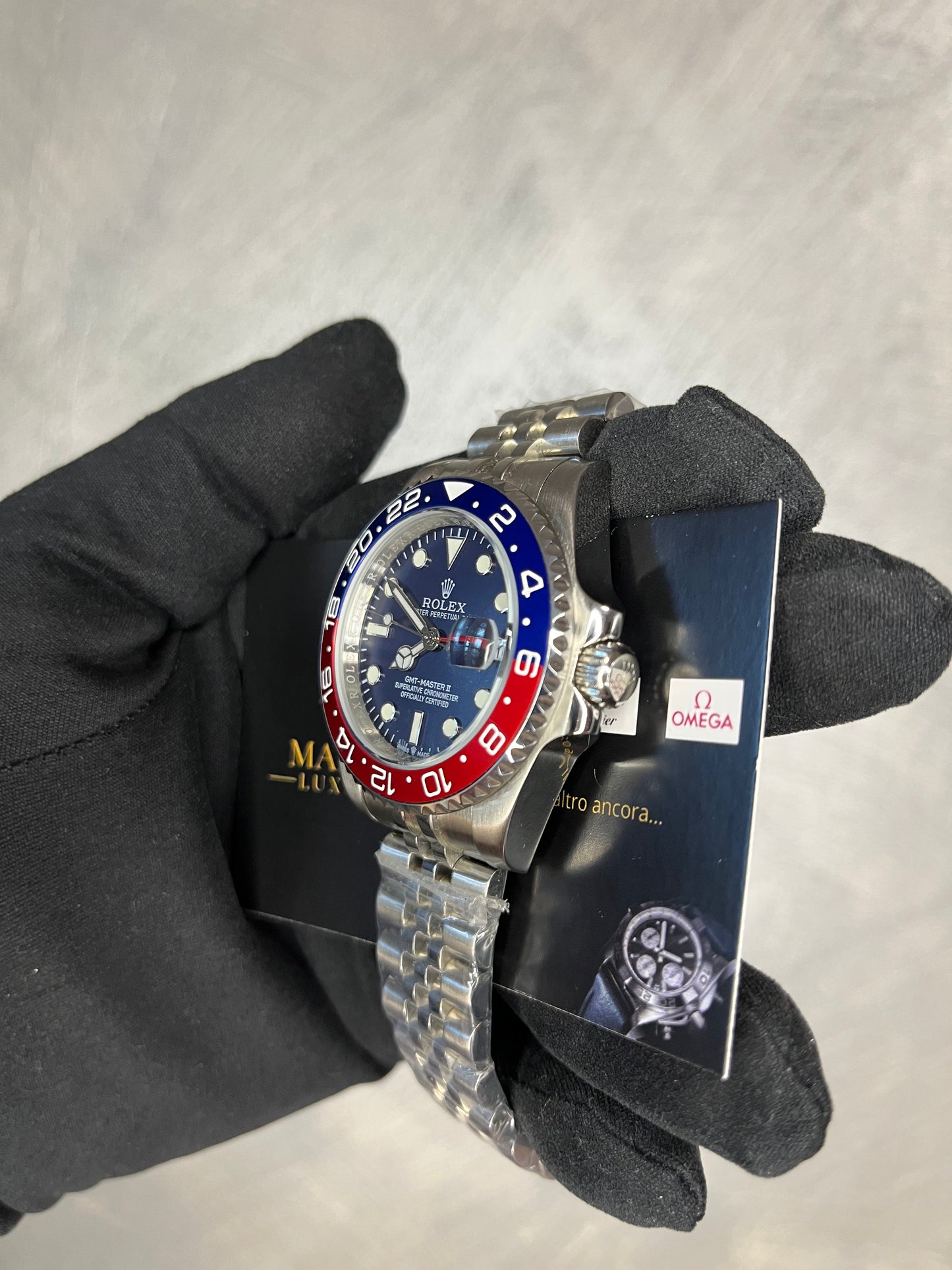 ROLEX GMT MASTER JUBILEE PEPSI QUADRANTE BLU