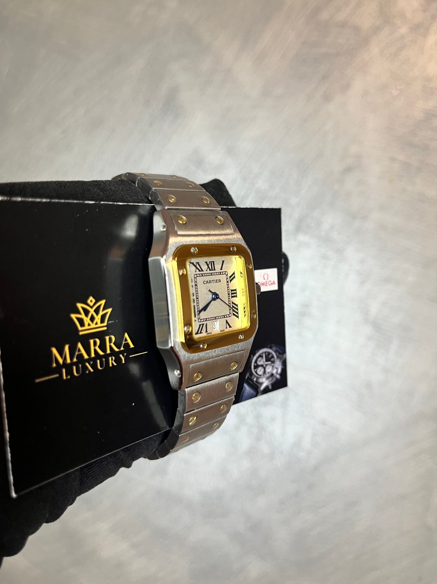 CARTIER SANTOS LADY 29MM ACCIAIO E ORO QUADRANTE BIANCO