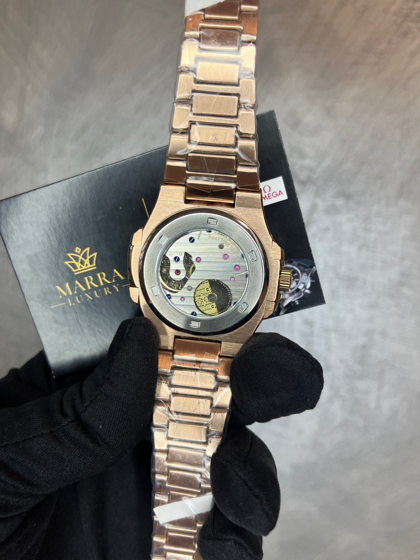 PATEK PHILIPPE NAUTILUS MOONPHASE ORO QUADRANTE CHOCOLAT