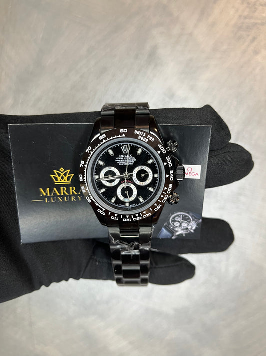 ROLEX DAYTONA CERACHROM CON CINTURINO E CASSA NERA