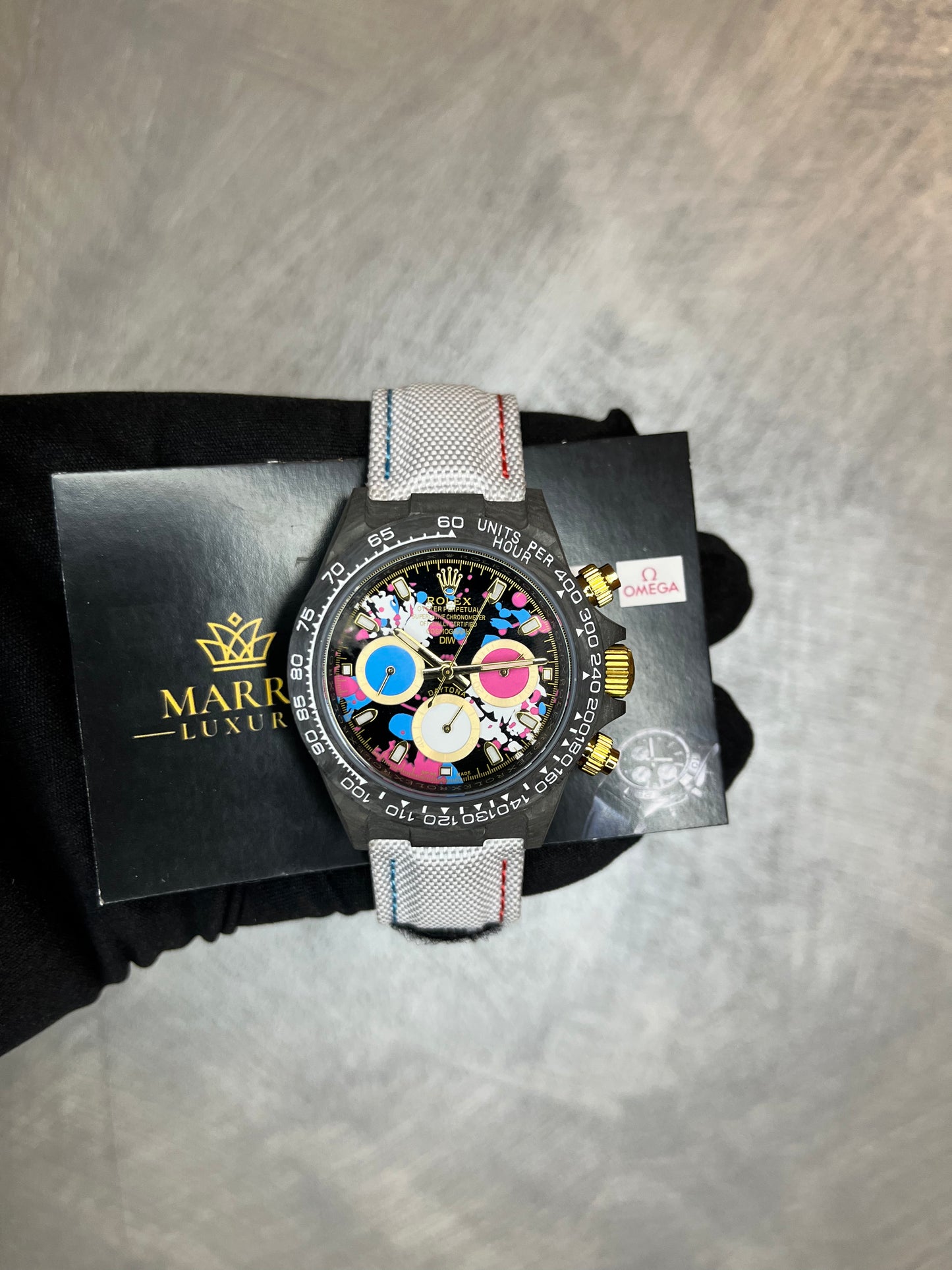 ROLEX DAYTONA CARBONIO DIW QUADRANTE COLORATO CASSA IN CARBONIO
