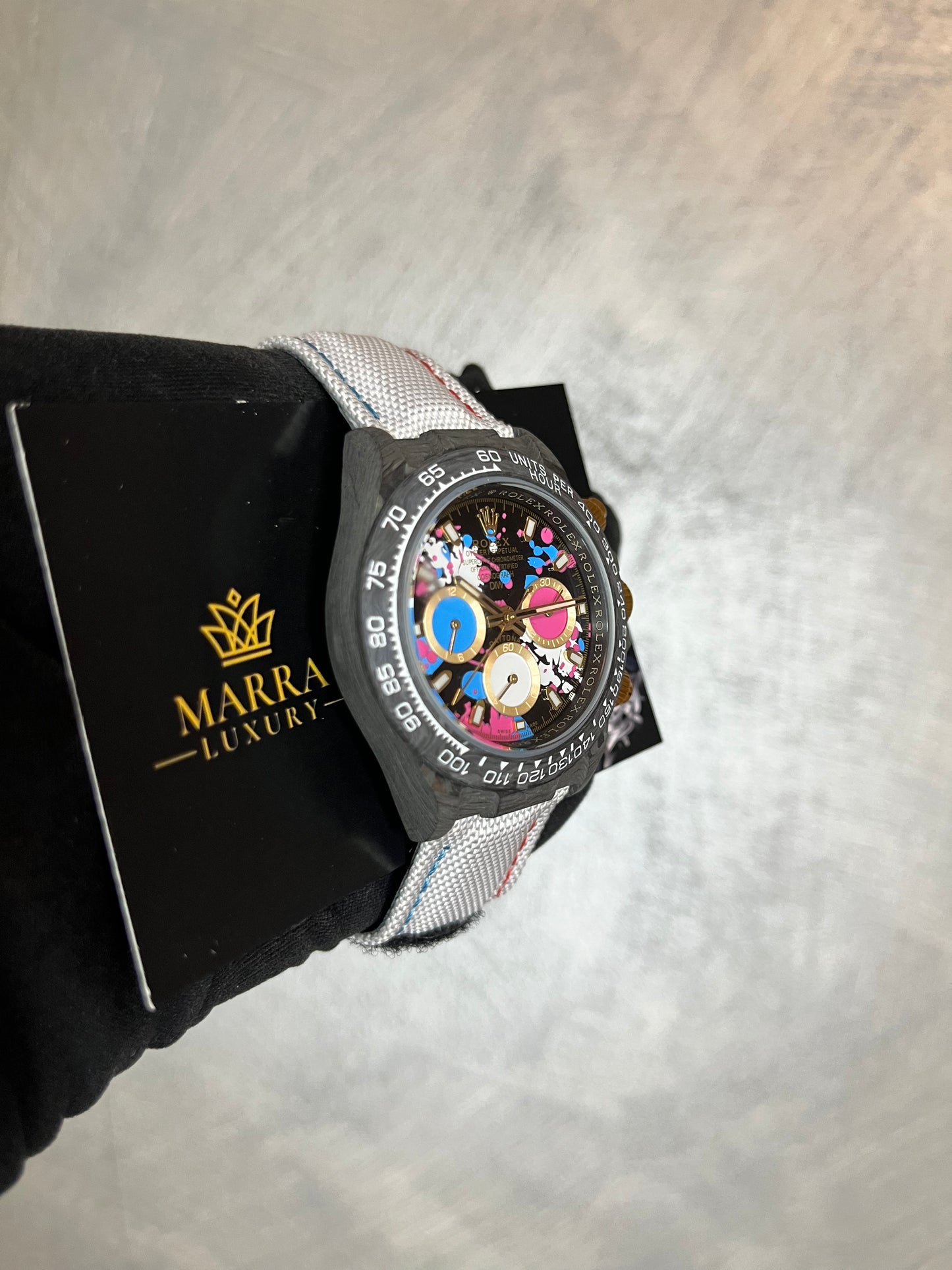 ROLEX DAYTONA CARBONIO DIW QUADRANTE COLORATO CASSA IN CARBONIO