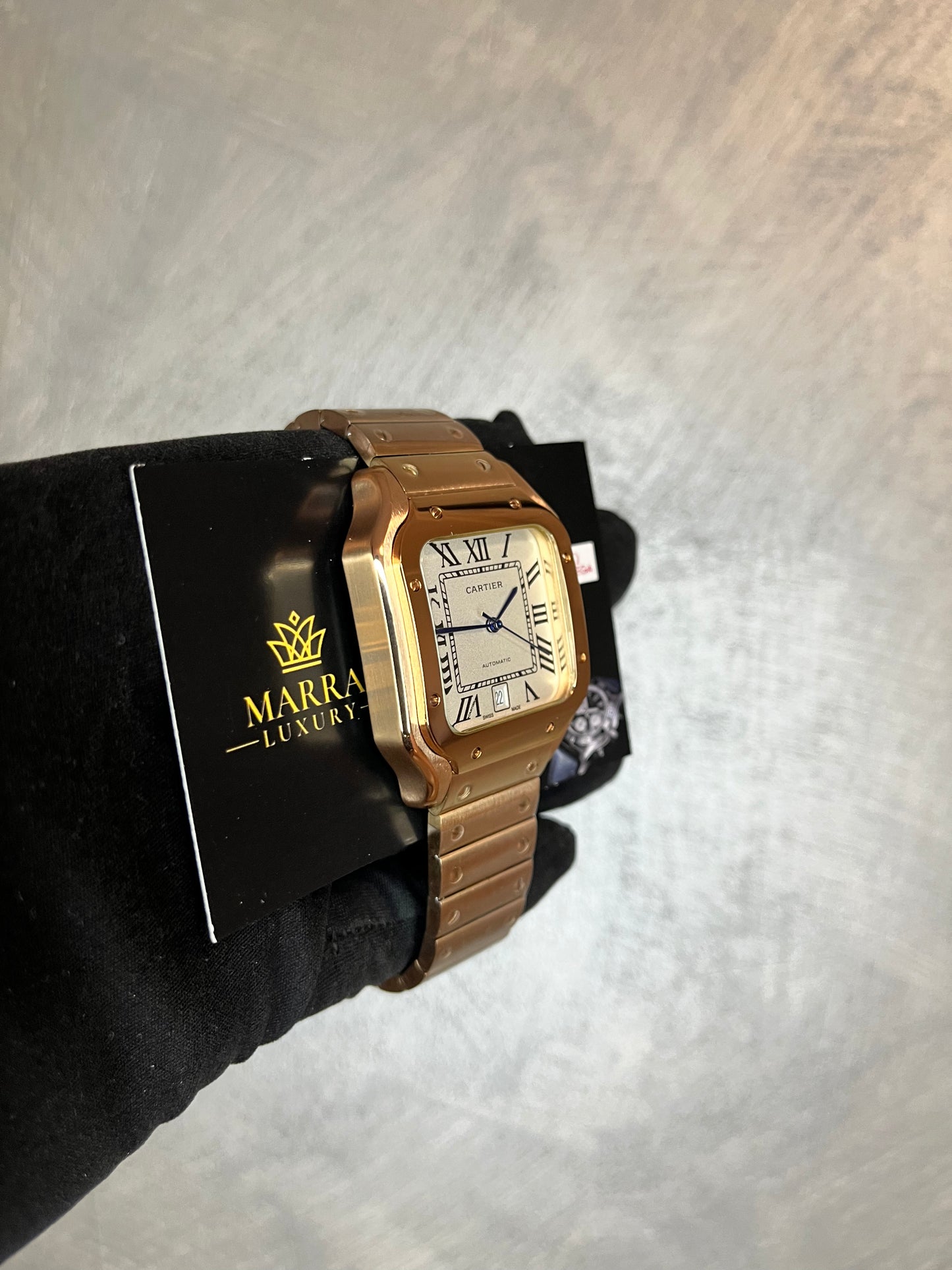 CARTIER SANTOS ORO ROSA 40 MM QUADRANTE BIANCO