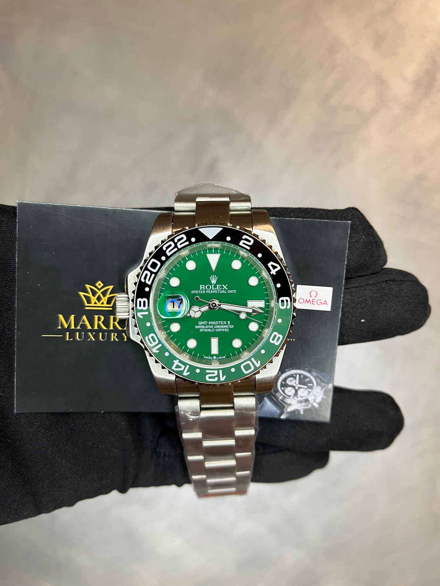 ROLEX GMT MASTER OYSTER SPRITE QUADRANTE VERDE