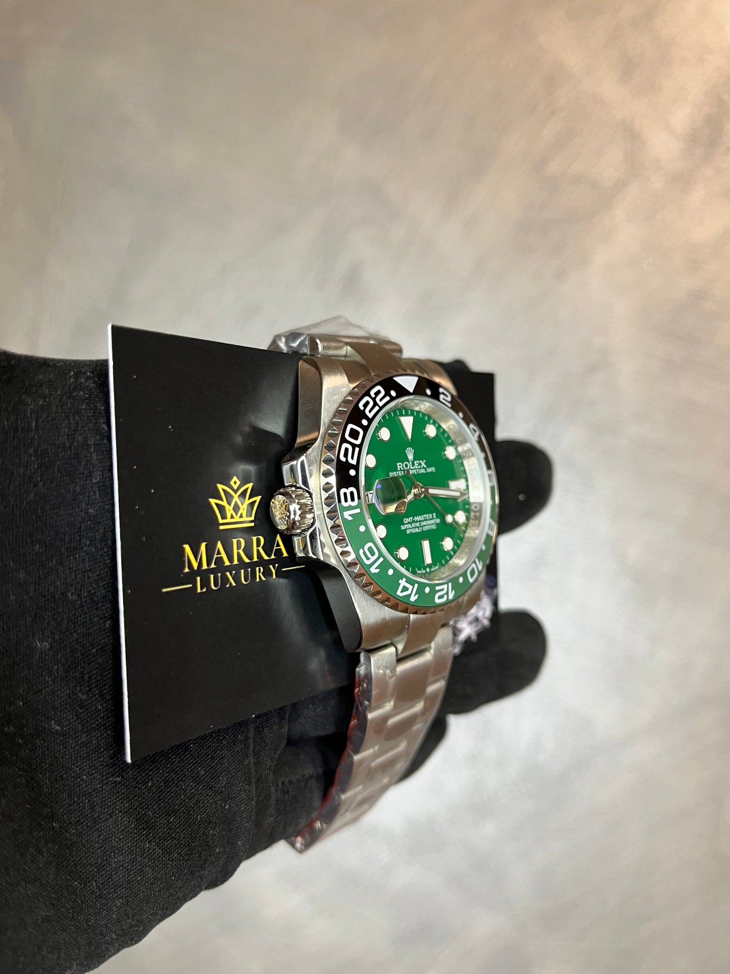 ROLEX GMT MASTER OYSTER SPRITE QUADRANTE VERDE
