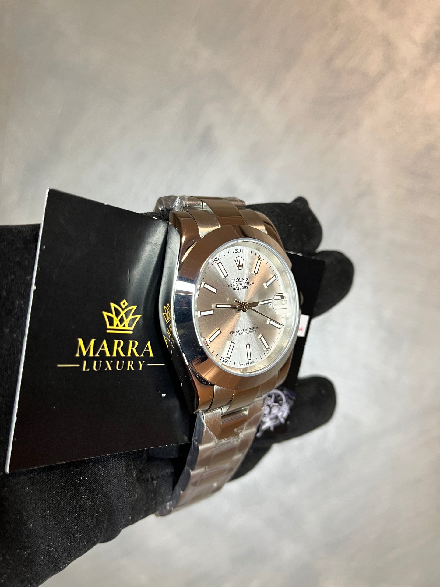 ROLEX DATEJUST OYSTER QUADRANTE ARGENTO