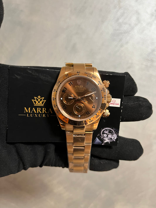 ROLEX DAYTONA ORO ROSA QUADRANTE CHOCOLAT CON NUMERI