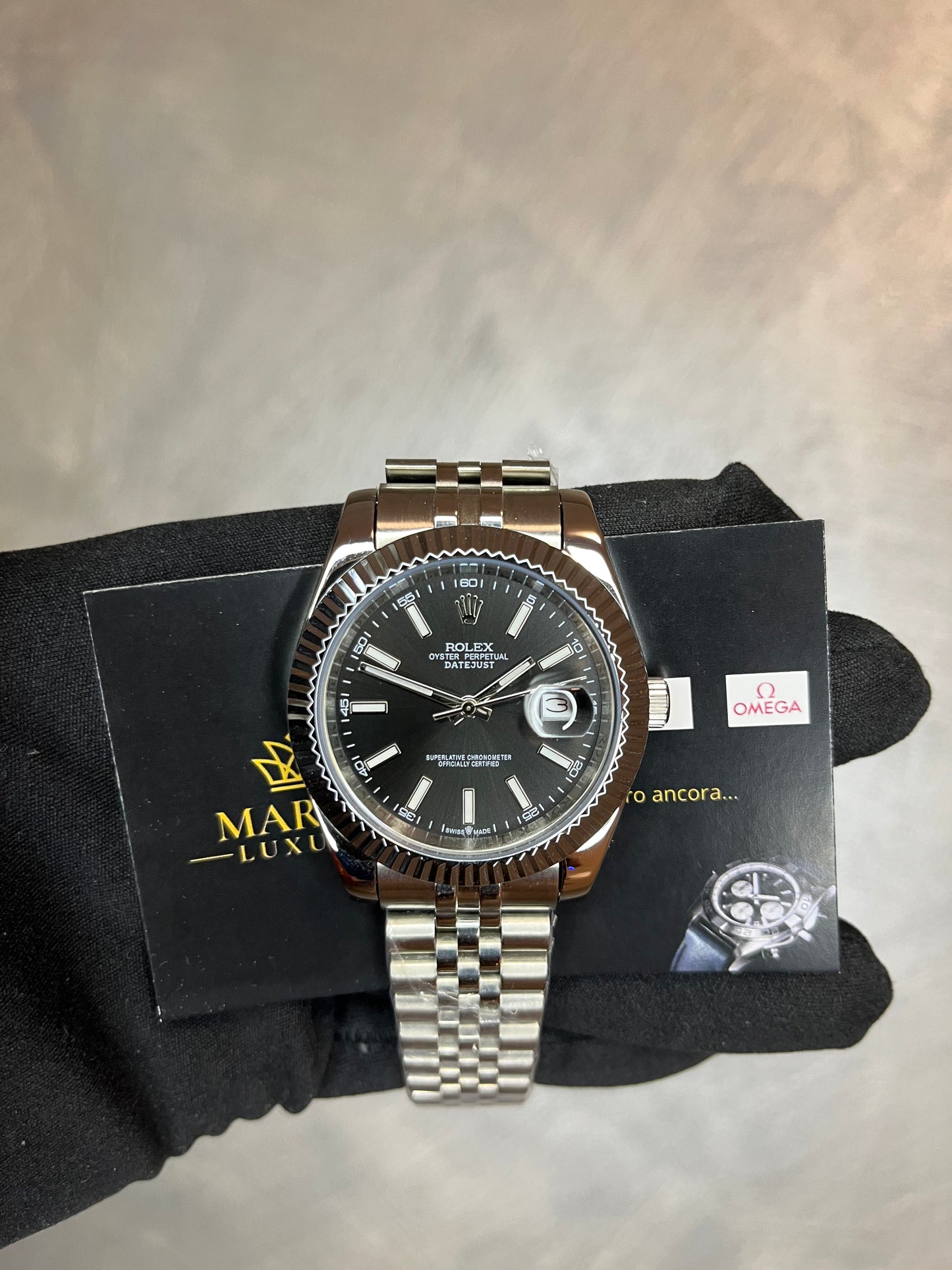 ROLEX DATEJUST CINTURINO JUBILEE QUADRANTE NERO