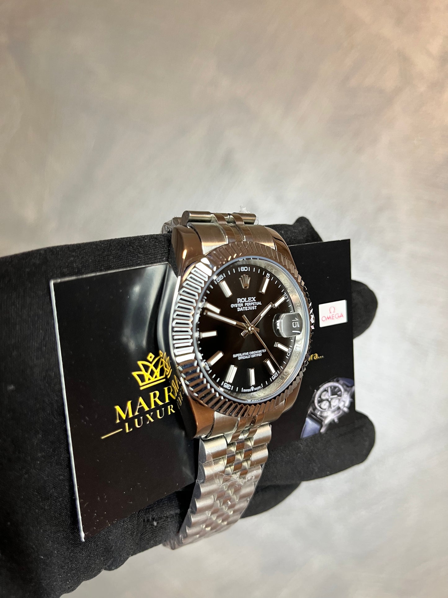 ROLEX DATEJUST CINTURINO JUBILEE QUADRANTE NERO