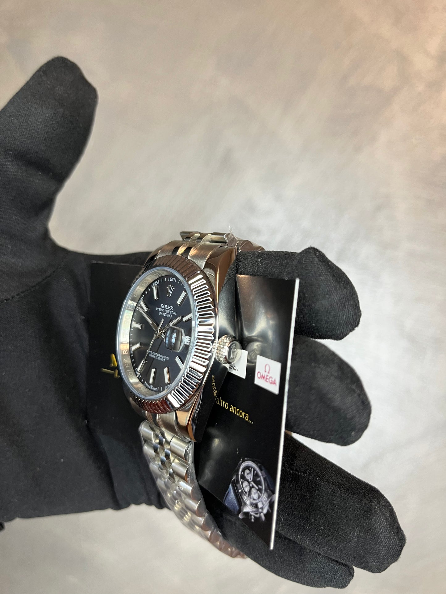 ROLEX DATEJUST CINTURINO JUBILEE QUADRANTE NERO