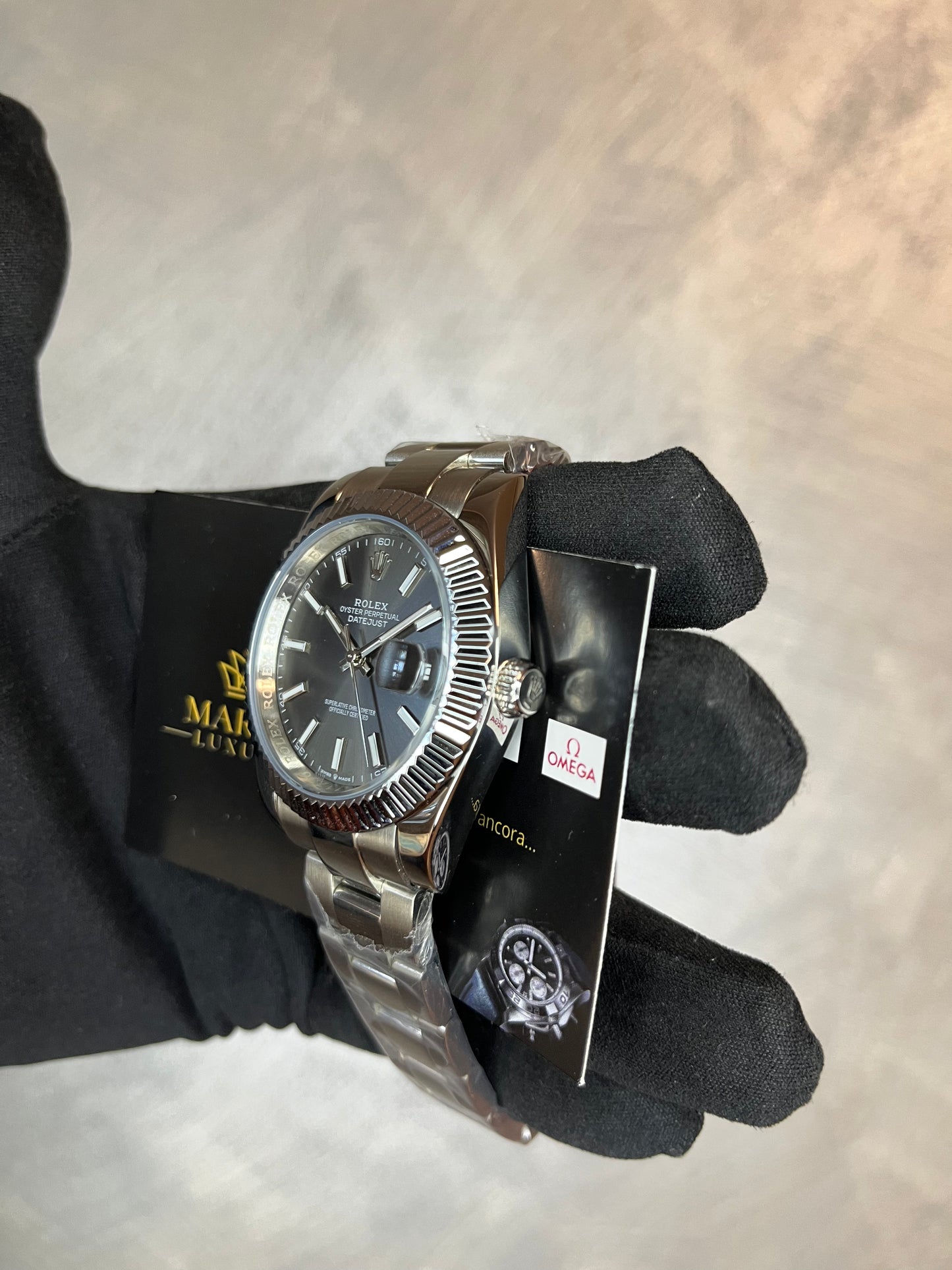 ROLEX DATEJUST CINTURINO OYSTER QUADRANTE ARDESIA