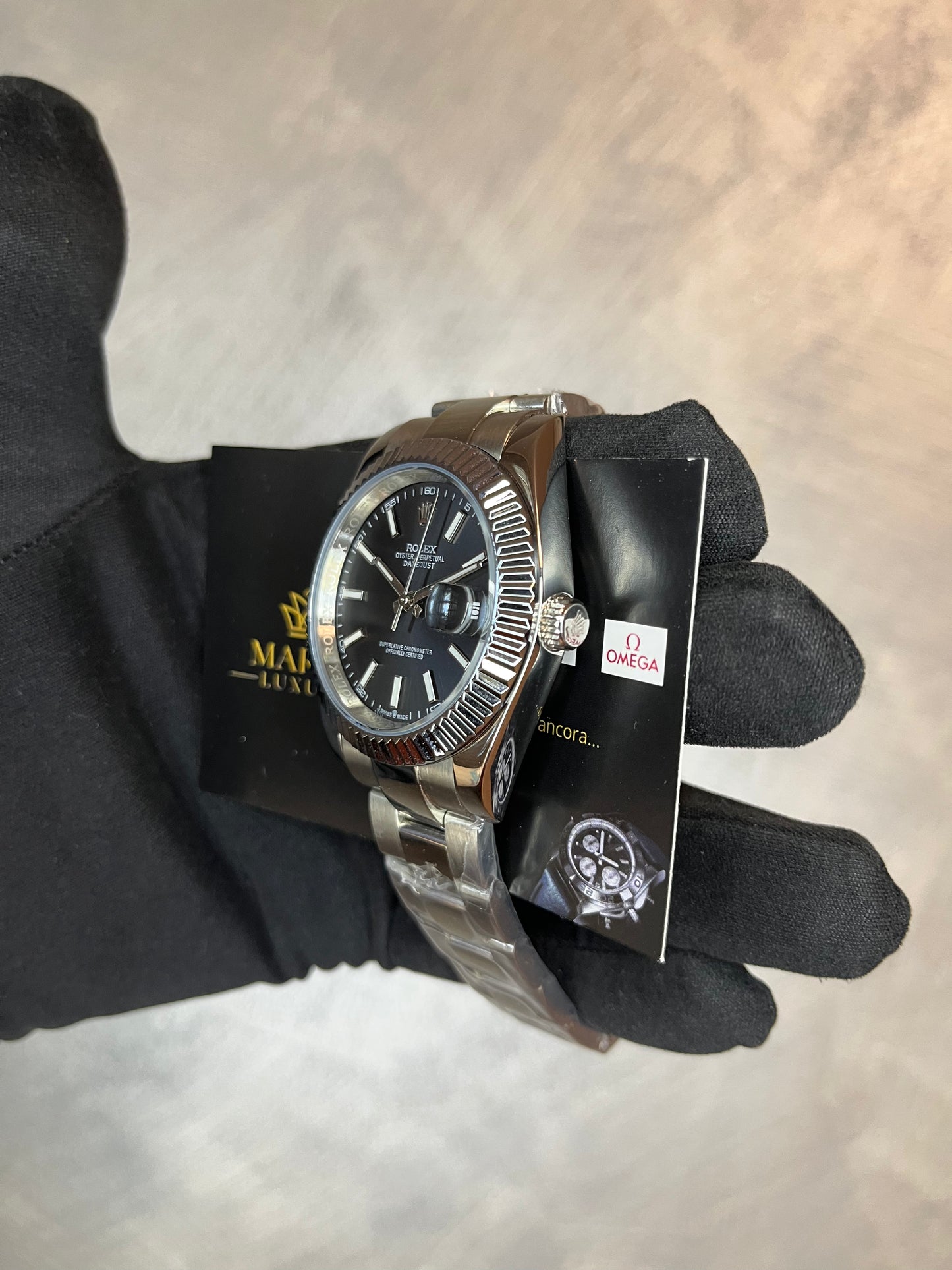 ROLEX DATEJUST CINTURINO OYSTER QUADRANTE NERO