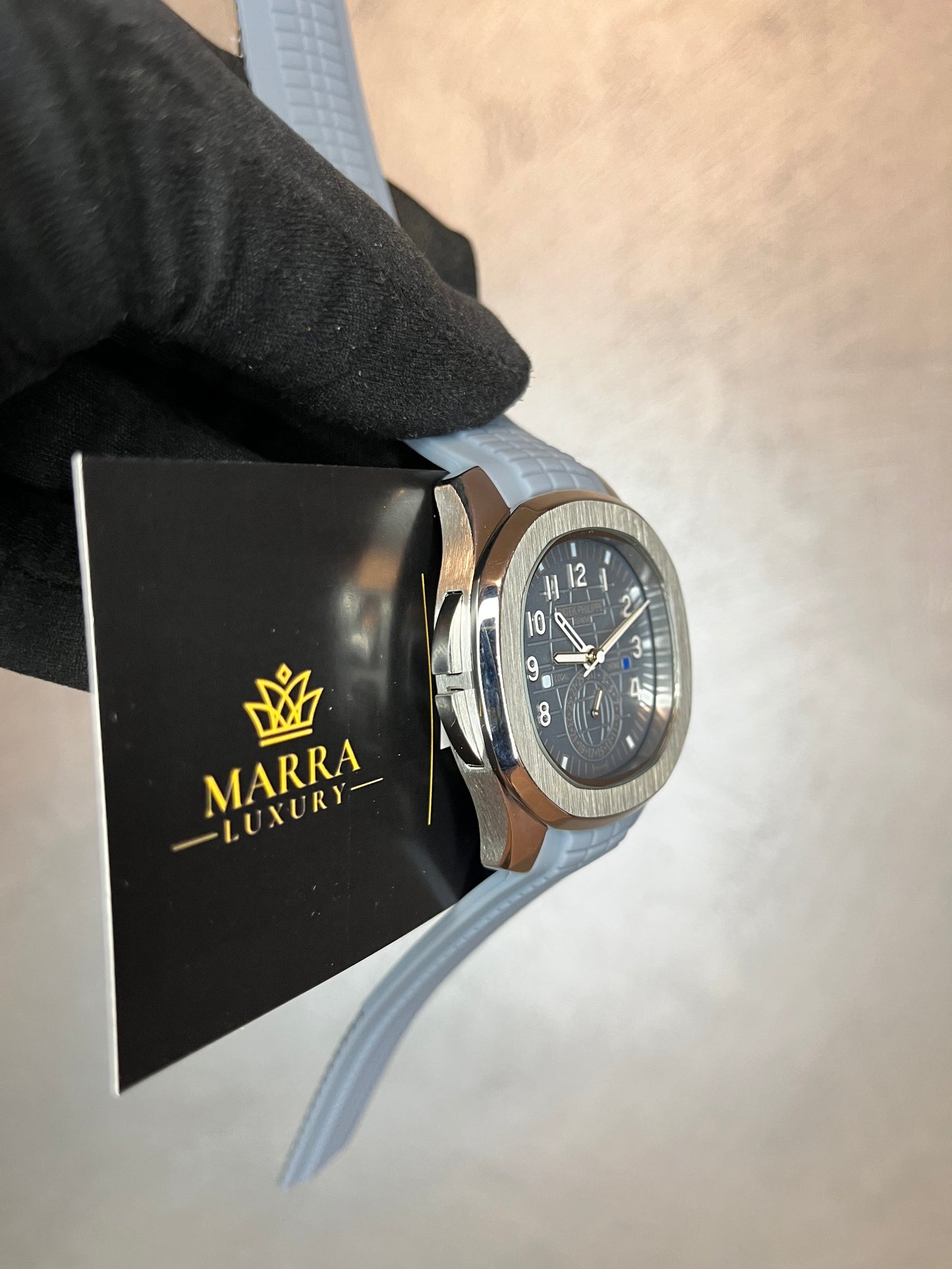 PATEK PHILIPPE AQUANAT CRONO QUADRANTE E CINTURINO AZZURO