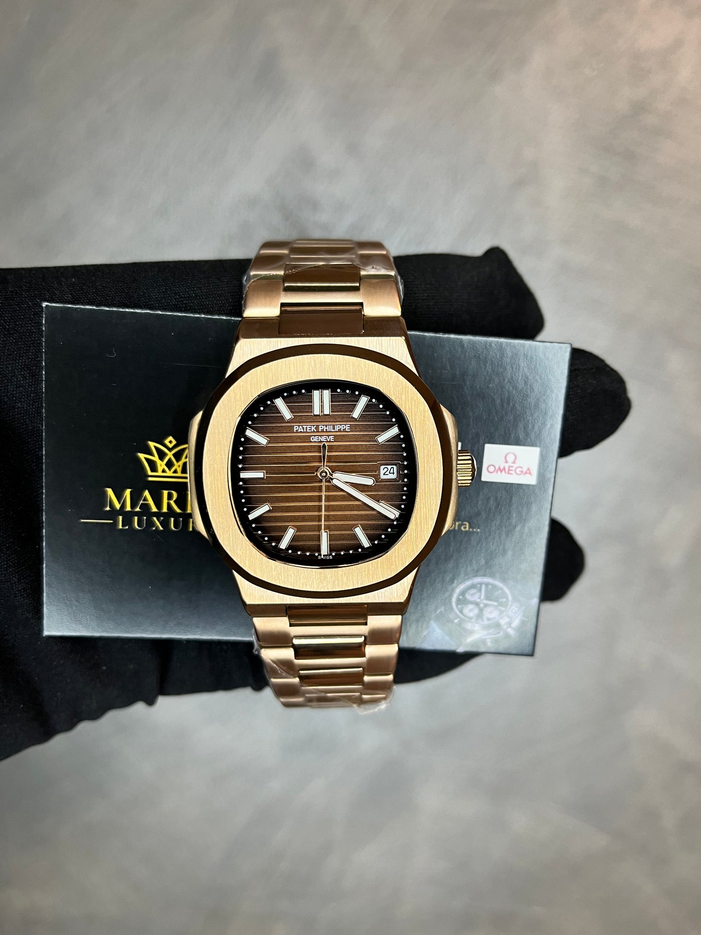 PATEK PHILIPPE NAUTILUS ORO ROSA QUADRANTE CHOCOLAT